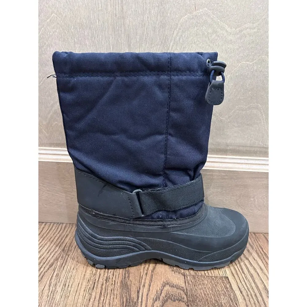 Kamik Boys Navy Rocket Waterproof Insulated Winter Snow Boots Size 3